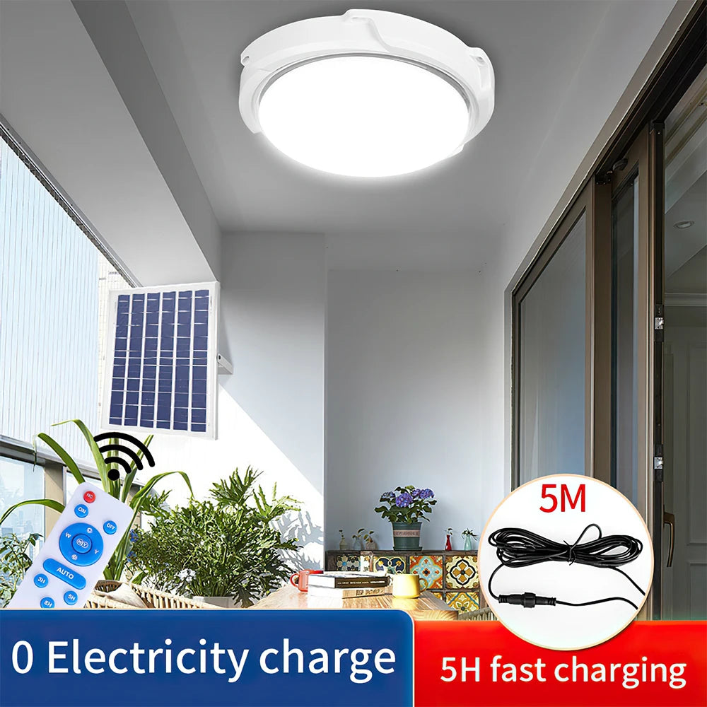 Solar-Powered LED Ceiling Lights